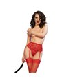 Chilirose - Cr 4718 Garterbelt & Stockings Red S