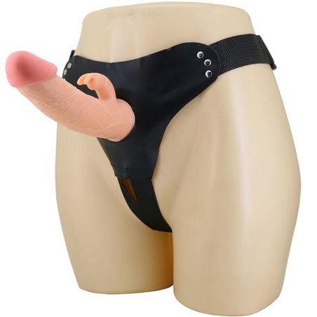 Pretty Love Mavis - Imbracatura Strap-On Universale con Dildo 19 Cm Beige