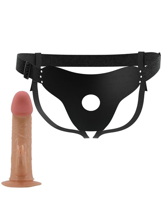 Pretty Love Mavis - Imbracatura Strap-On Universale con Dildo 19 Cm Beige