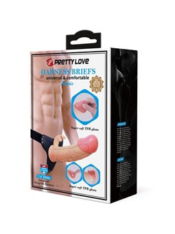 Pretty Love - Mavis Harness Universal Briefs With Dildo 19 Cm Natural