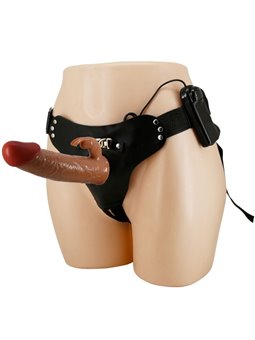Pretty Love - Marion Harness Universal Briefs With Vibration Dildo 19 Cm Brown