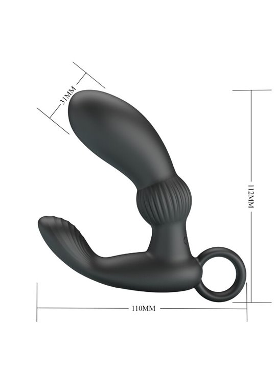 Pretty Love Cayla - Vibratore Massaggiatore Anale in Silicone Nero