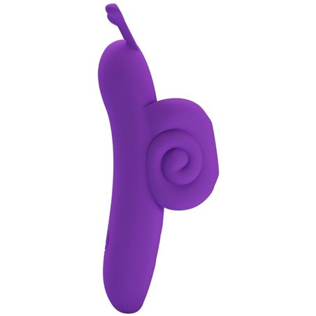 Pretty Love Snail - Stimolatore Vibratore da Dito in Silicone Morbido Viola