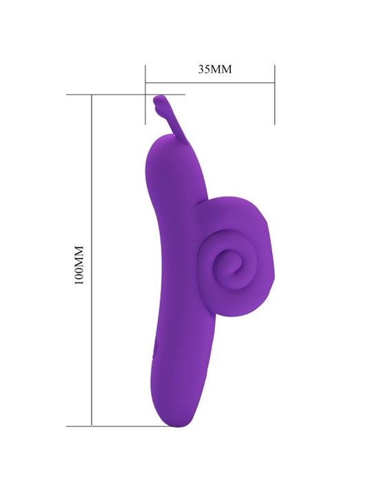 Pretty Love Snail - Stimolatore Vibratore da Dito in Silicone Morbido Viola