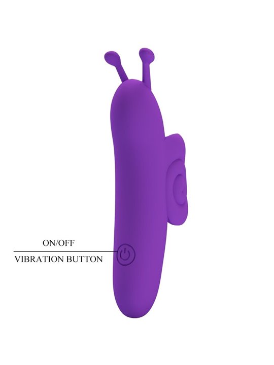 Pretty Love Snail - Stimolatore Vibratore da Dito in Silicone Morbido Viola