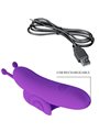 Pretty Love Snail - Stimolatore Vibratore da Dito in Silicone Morbido Viola