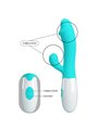 Pretty Love Snappy - Vibratore Rabbit per Punto G e Clitoride Verde Acqua