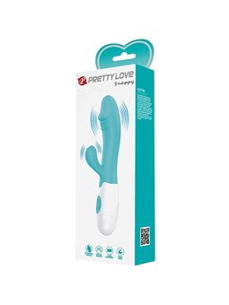 Pretty Love Snappy - Vibratore Rabbit per Punto G e Clitoride Verde Acqua