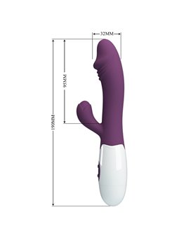 Pretty Love Snappy - Vibratore Rabbit per Punto G e Clitoride Viola
