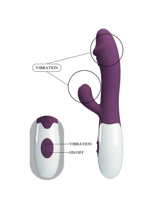Pretty Love Snappy - Vibratore Rabbit per Punto G e Clitoride Viola
