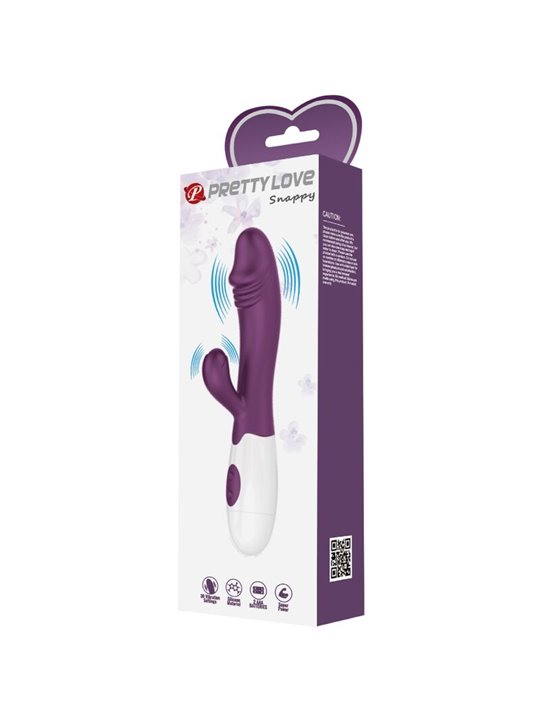 Pretty Love Snappy - Vibratore Rabbit per Punto G e Clitoride Viola