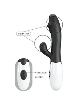 Pretty Love Snappy - Vibratore Rabbit per Punto G e Clitoride Nero