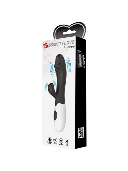 Pretty Love Snappy - Vibratore Rabbit per Punto G e Clitoride Nero
