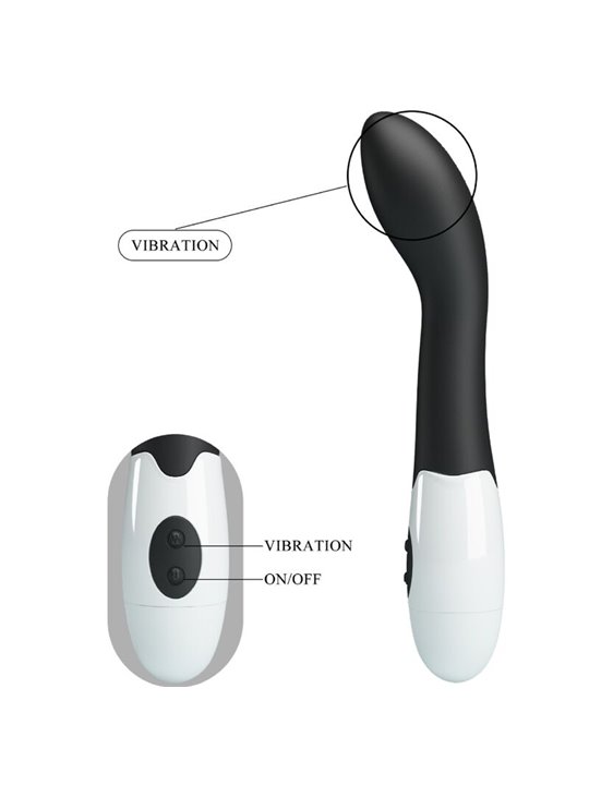 Pretty Love Bishop - Vibratore per Punto G in Silicone 30 Funzioni Nero