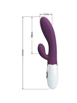 Pretty Love Alvis - Vibratore Rabbit per Punto G e Clitoride Viola