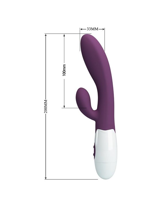 Pretty Love Alvis - Vibratore Rabbit per Punto G e Clitoride Viola