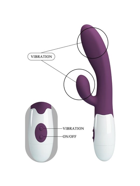 Pretty Love Alvis - Vibratore Rabbit per Punto G e Clitoride Viola