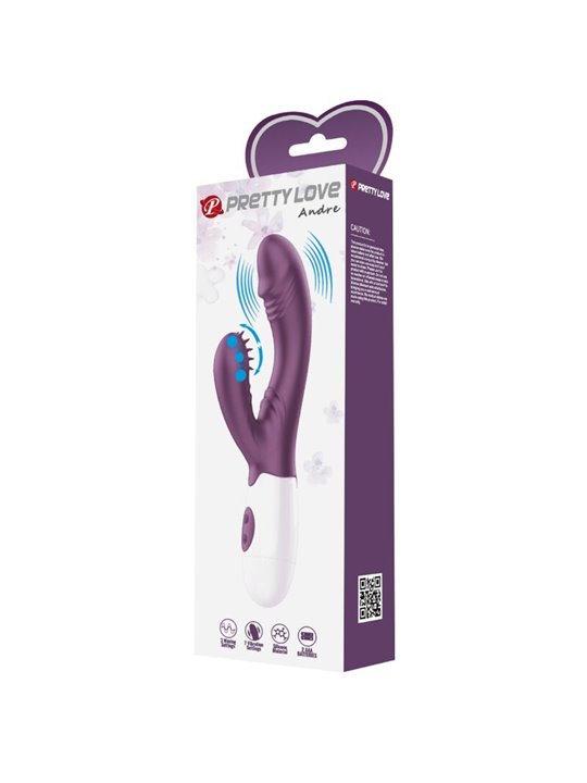 Pretty Love Andre - Vibratore Rabbit per Punto G e Clitoride Viola