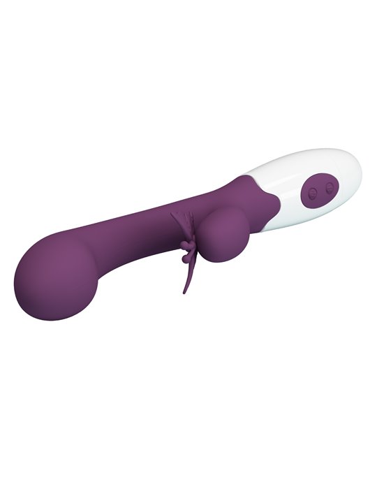 Pretty Love Butterfly Kiss - Vibratore Rabbit per Punto G e Clitoride Viola