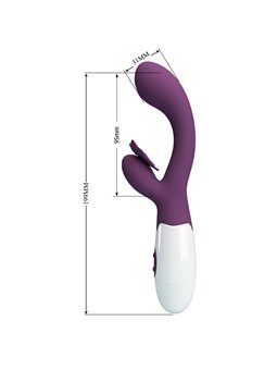 Pretty Love - Butterfly Kiss Rabbit Vibrator & G-Spot Stimulator Purple