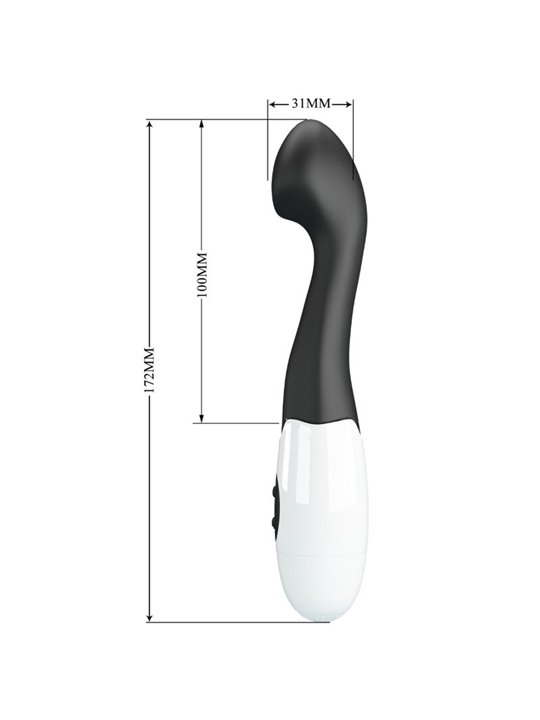 Pretty Love Charles - Vibratore Punto G in Silicone Nero 30 Funzioni