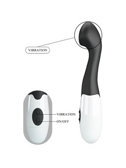 Pretty Love Charles - Vibratore Punto G in Silicone Nero 30 Funzioni