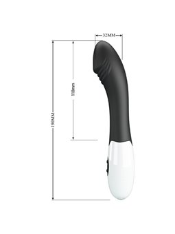 Pretty Love Elemental - Vibratore Punto G in Silicone Nero 30 Funzioni