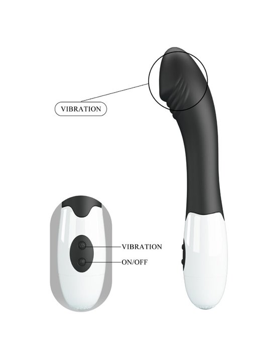 Pretty Love Elemental - Vibratore Punto G in Silicone Nero 30 Funzioni