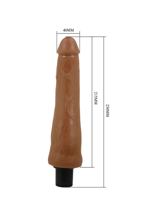 Pretty Love Alfredo - Vibratore Realistico in Silicone Marrone 21,5 Cm