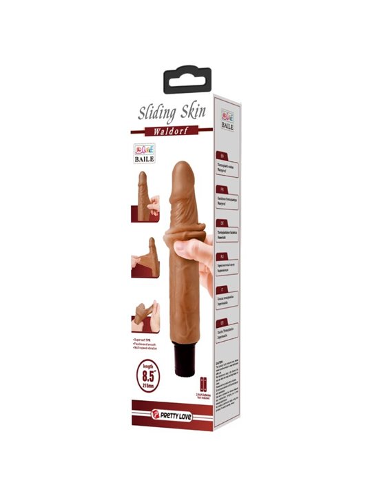 Pretty Love Waldorf - Vibratore Realistico in Silicone Marrone 18 Cm