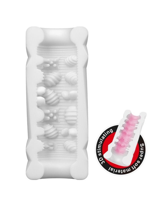 Pretty Love - Masturbatore Maschile in Silicone Testurizzato - Bianco