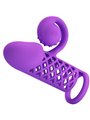 Romance - Guaina Fallica Vibrante in Silicone per Estensione Pene Viola