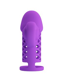 Romance - Guaina Fallica Vibrante in Silicone per Estensione Pene Viola