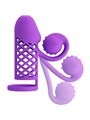 Romance - Guaina Fallica Vibrante in Silicone per Estensione Pene Viola