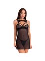 Livco Corsetti Fashion - Krolina Lc 90734 Chemise + Thong Black L/XL