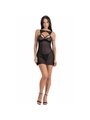 Livco Corsetti Fashion - Krolina Lc 90734 Chemise + Thong Black L/XL