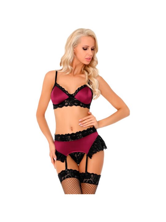 Livco Corsetti Fashion - Nahir Lc 20214 Bra + Panty + Garter Belt S/M