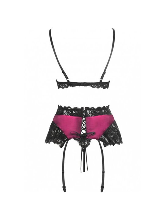 Livco Corsetti Fashion - Nahir Lc 20214 Bra + Panty + Garter Belt S/M