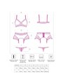 Livco Corsetti Nahir LC 20214 - Completo Intimo in Raso Bordeaux e Pizzo Nero S/M