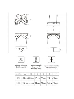 Livco Corsetti Soledad LC 20217 - Completo Intimo 3 Pezzi Blu/Rosa L/XL