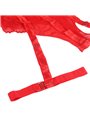 Subblime - Body Sexy Rosso in Pizzo con Reggicalze Incorporato Taglia S/M