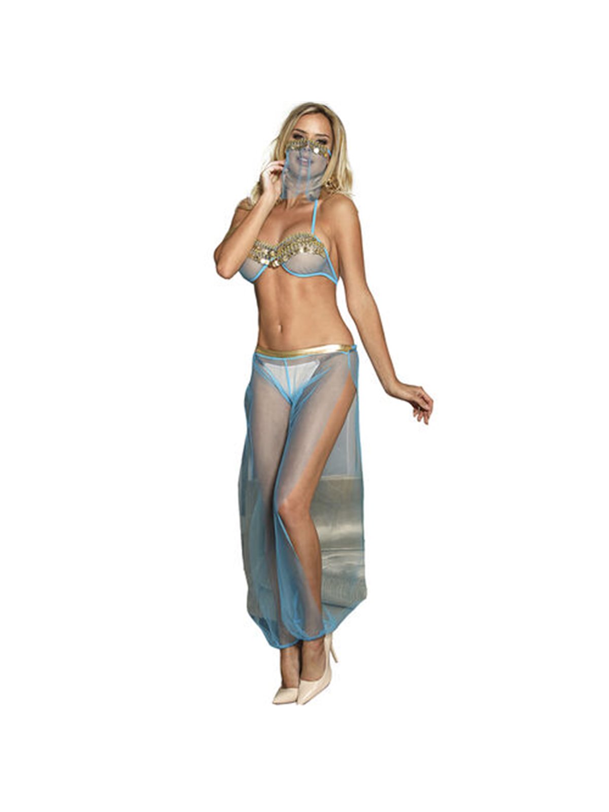 Subblime - Set di Lingerie Blu Stile India Taglia L/XL