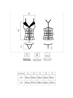 Livco Corsetti Fashion - Laura Lc 20215 Corset + Thong L/XL