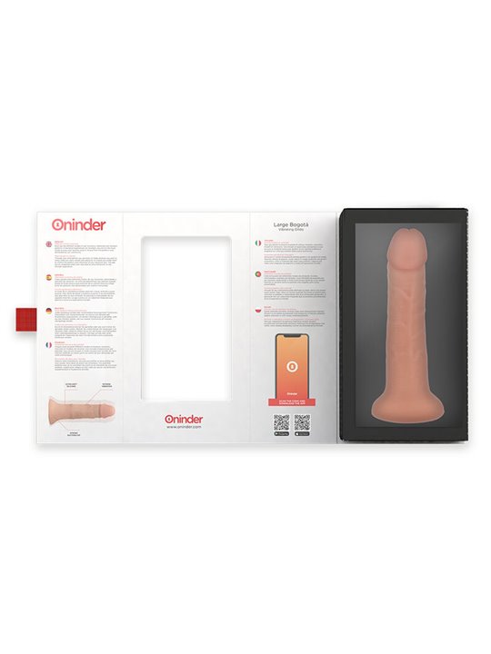 Oninder - Large Bogotà Vibrator Dildo 9 Speeds Natural 22 Cm -O- 4.5 Cm - Free App