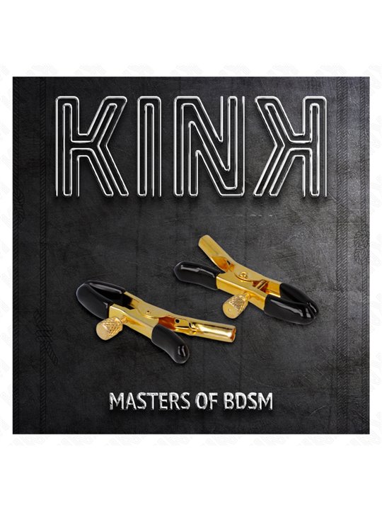 Kink - Morsetti a Vite per Capezzoli Colore Oro 6 Cm