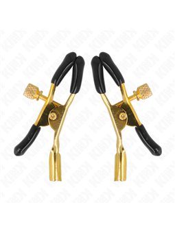 Kink - Morsetti a Vite per Capezzoli Colore Oro 6 Cm