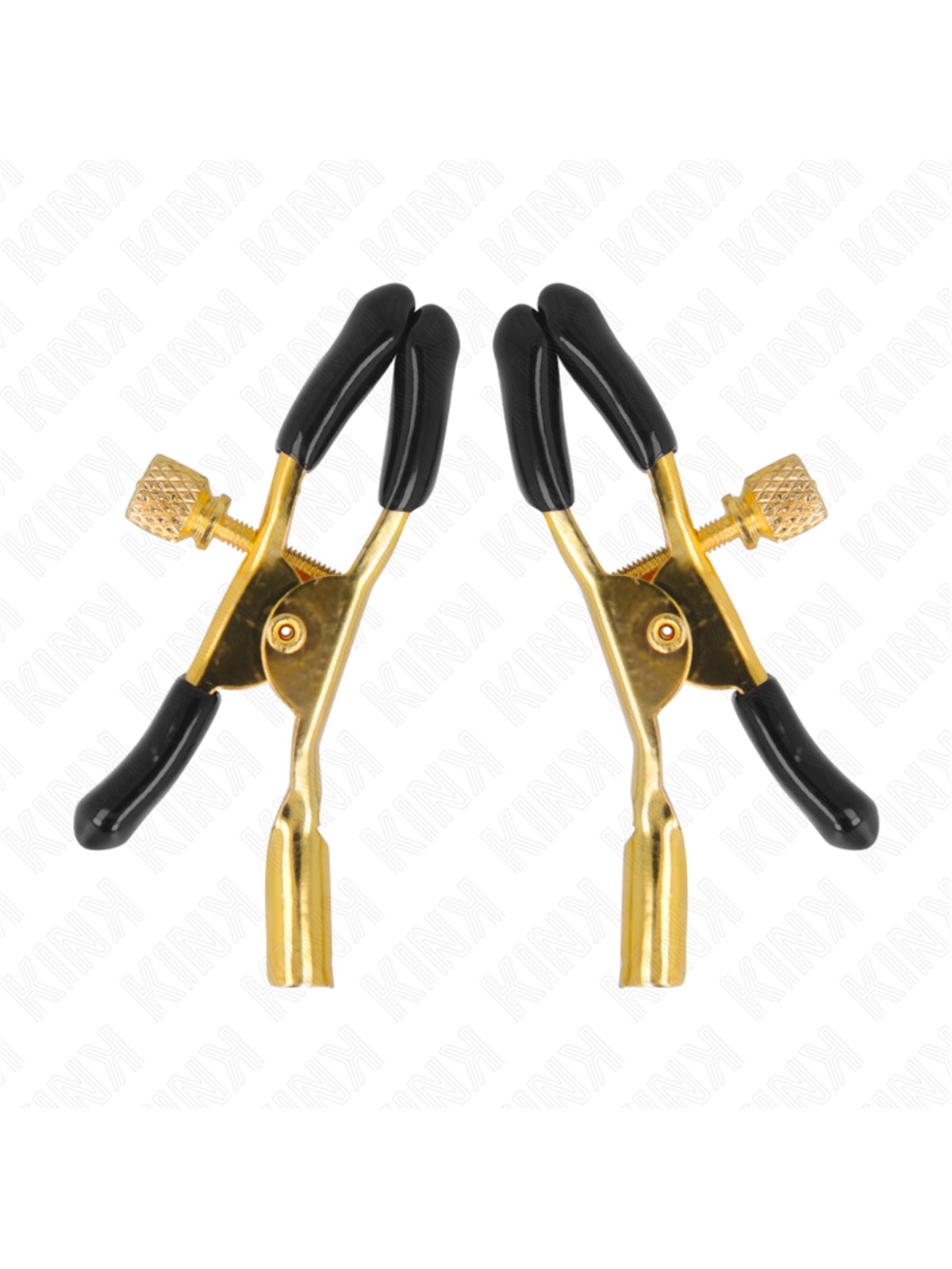 Kink - Morsetti a Vite per Capezzoli Colore Oro 6 Cm