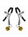 Kink - Morsetti a Vite per Capezzoli con Campana Colore Oro 6 Cm