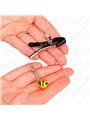 Kink - Morsetti a Vite per Capezzoli con Pendente Jingle Bell Colore Oro 6 Cm