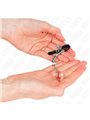 Kink - Glass Bead Nipple Clamps Silver 6 Cm